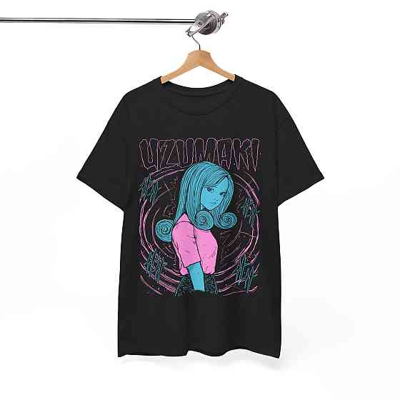 Футболка чоловіча з аніме принтом Джунджі Іто Узумакі Хоррор оверсайз (S/M/L) Чорний AnimeJ0469 Дніпро