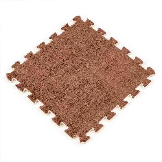 Пол-пазл плюшевый 30х30х1см Коричневый (D) SW-00002082 Днепр