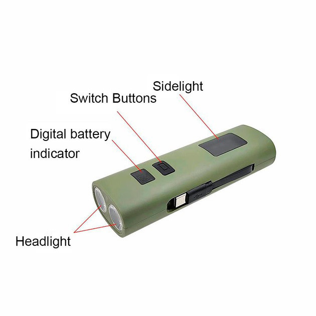 Велосипедний передній ліхтар Z818-2x3W+COB (white+red), Фара з акумулятором YN-788 на кермо Київ - фото 1