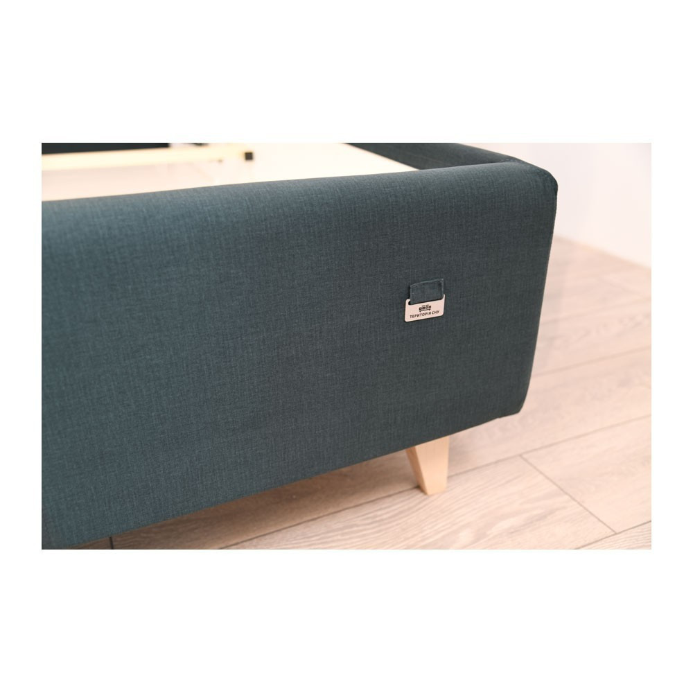 Кровать TaurusDesign Emilia Comfort на ножках с нишей для белья 140x190 темно-синий Киев - изображение 7