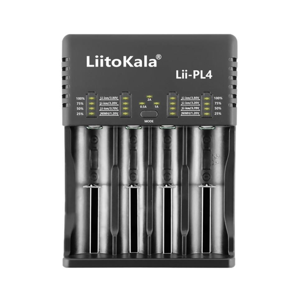 Зарядний пристрій Liitokala Lii-PL4, 4 канала, Ni-Mh/Li-ion/LiFePO4, 220V/12V, LED, Box Київ - фото 1