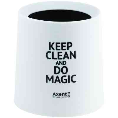 Кошик для паперів Axent Настільний контейнер для сміття, круглий, білий (2131-21-A) Вінниця