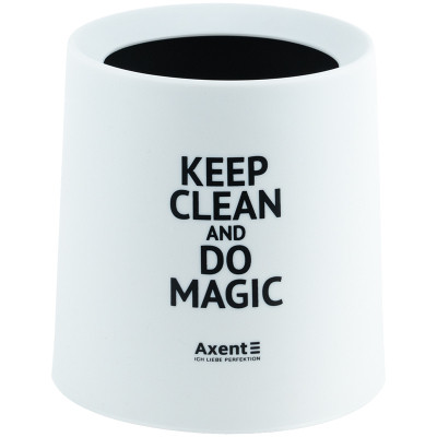 Кошик для паперів Axent Настільний контейнер для сміття, круглий, білий (2131-21-A) Вінниця - фото 1