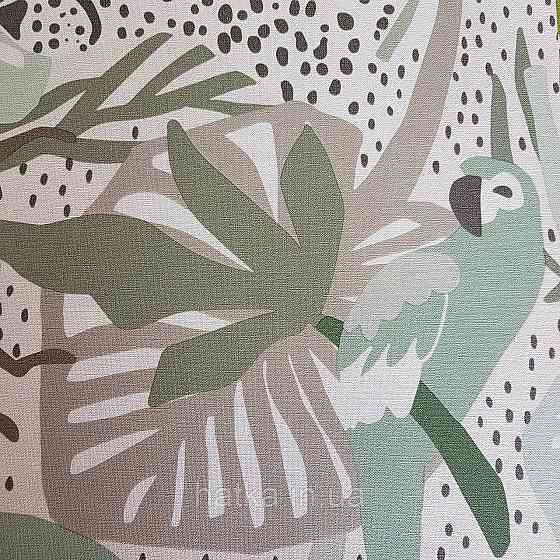 Шпалери флізелінові BN Doodleedo 0,53 х 10 м дитячі тропіки мавпи, папуги пальми монстери зелені сірі Київ