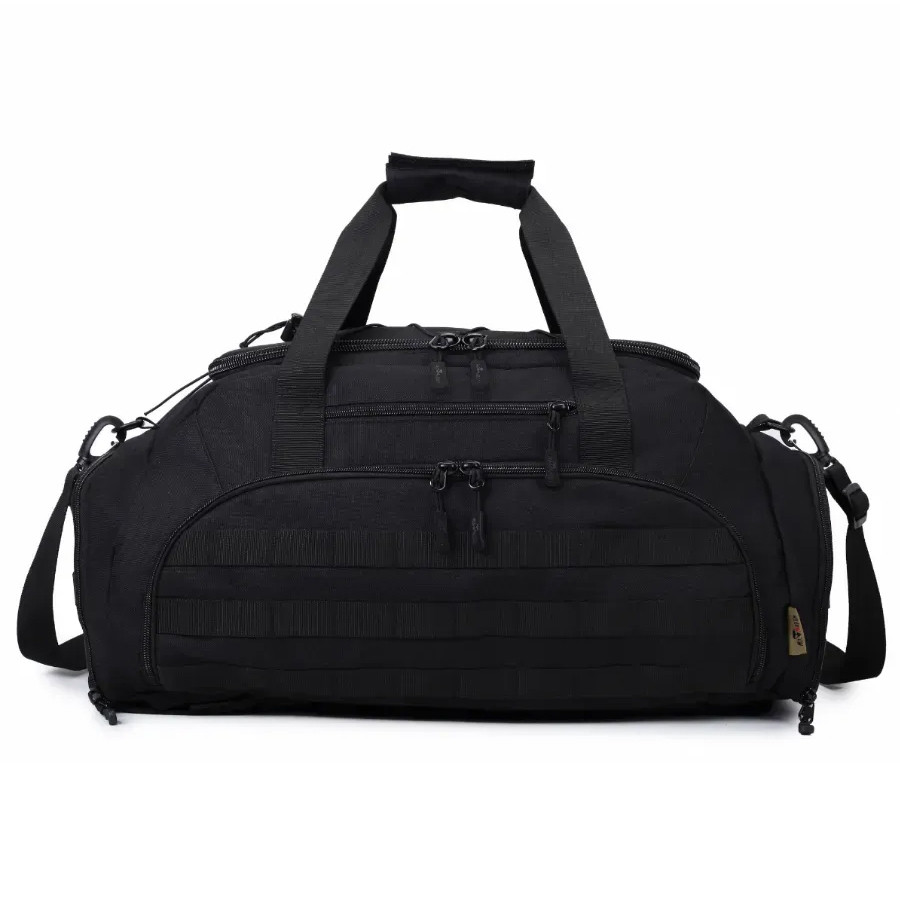 Тактическая дорожная сумка-рюкзак 2 в 1 — упрочненная, универсальная черная WR-95 Львов - изображение 8