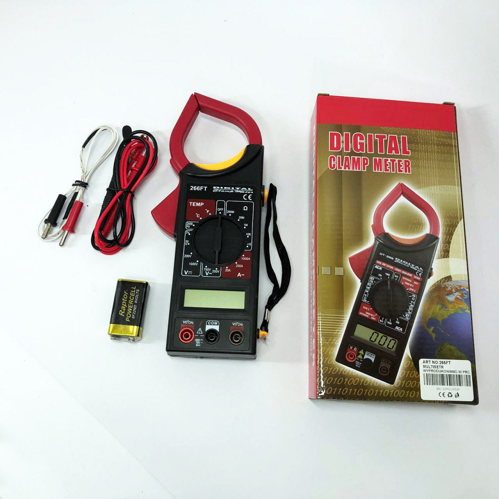 Кліщі для постійного струму DT 266 FT, напруги, Мультиметр із захистом, Мультиметр для QX-266 змінної напруги Київ - фото 5