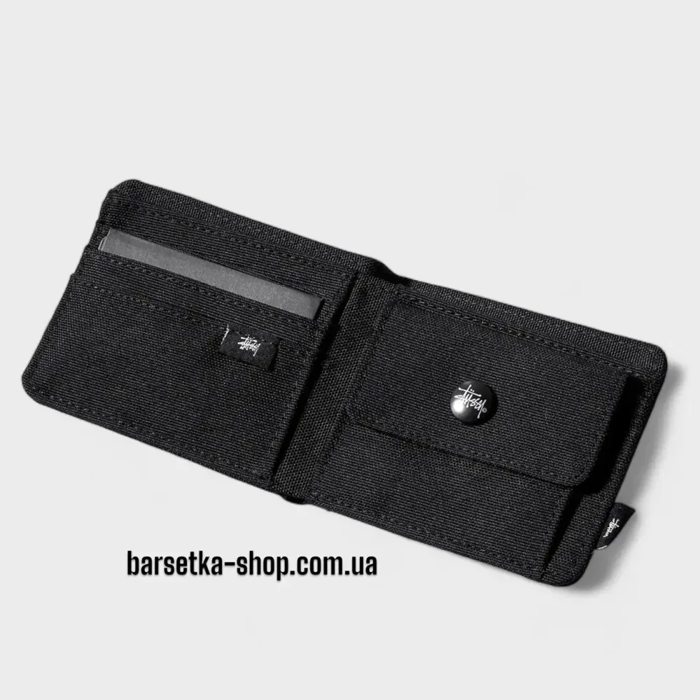 Гаманець Stussy 11x9, чорний (без коробки) Запоріжжя - фото 2