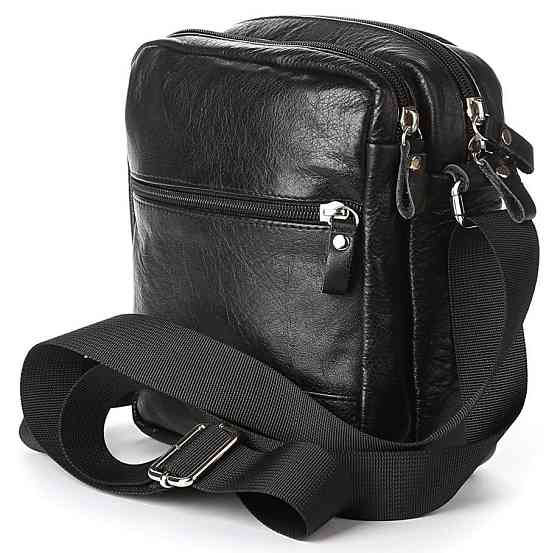 Сумка чоловіча SHVIGEL шкіряна 00926 Чорна Київ