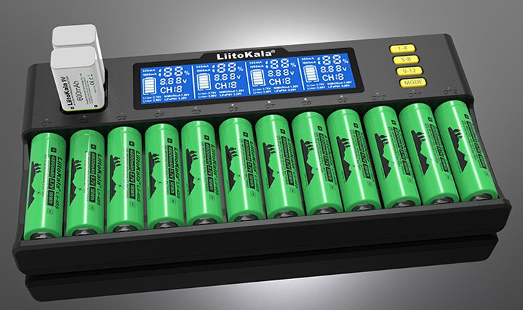 Зарядне на 12 акумуляторів АА, ААА, 18650 LiitoKala Lii-S12 Київ - фото 3