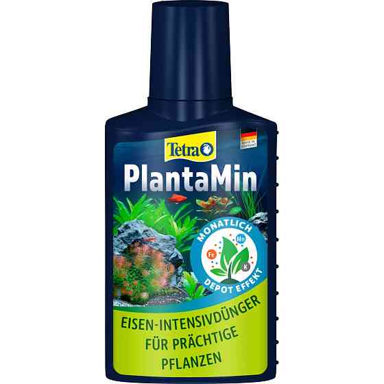 Удобрение Tetra PlantaMin для зеленых аквариумных растений с железом 100мл на 400л. Киев