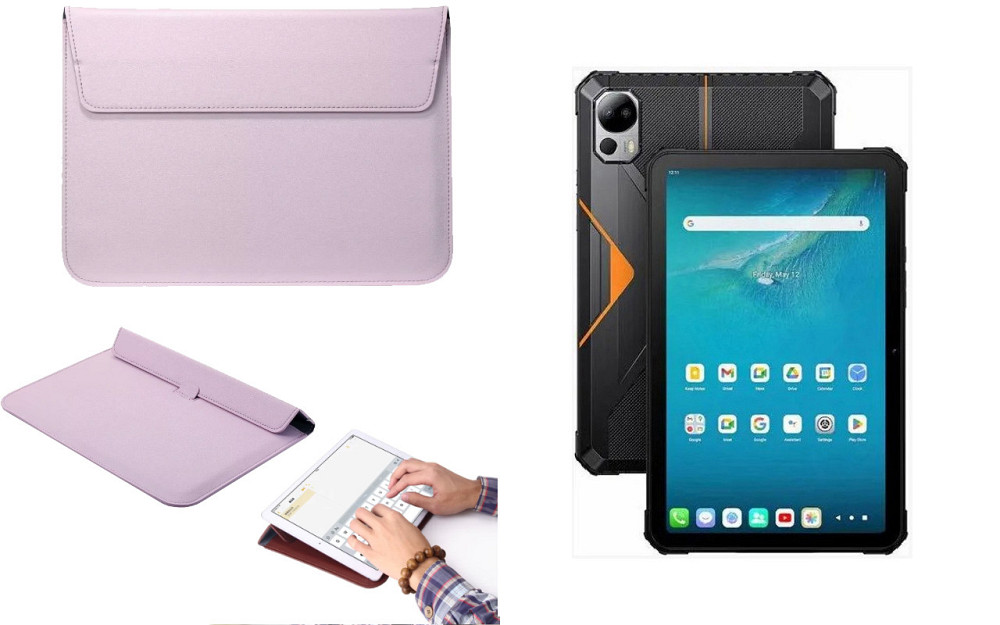 Чехол-конверт VitoCase для Fossibot DT1, DT1 Lite, с функцией подставки для планшета Фиолетовый Киев - изображение 1