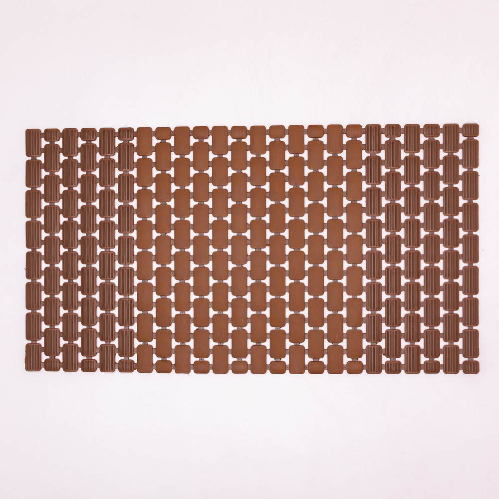 Килимок для душу із полівінілхлориду на присосках 73×40 см Коричневий HP-42-8BR Коломия - фото 1
