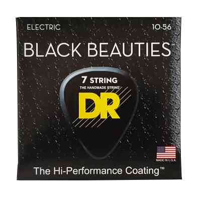 Струни для гітари DR Strings Black Beauties Electric - Medium 7-String (10-56) (BKE7-10) Вінниця