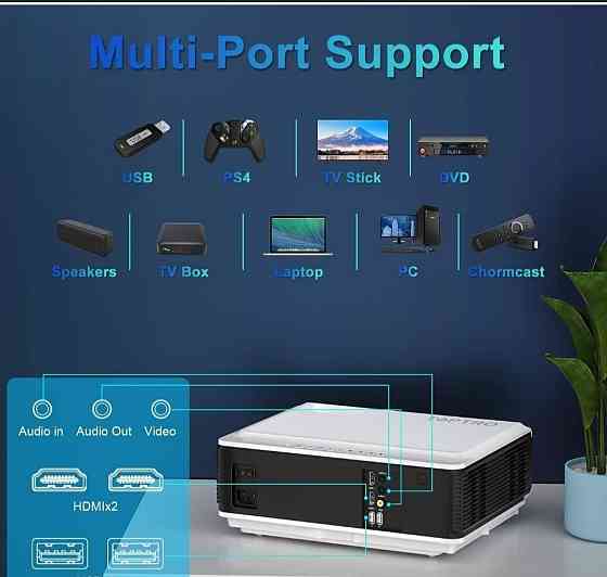 Проєктор LED TOPTRO TR82 Wi-Fi 5.0 Bluetooth Full HD 1080P. Київ