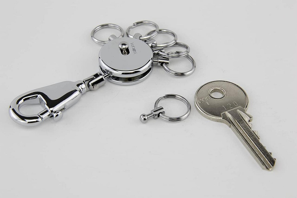 Брелок быстросъемный Troika с 6 сменными кольцами Хром Киев - изображение 5