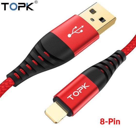 Кабель Apple Lightning Topk AN42 50см Red Киев - изображение 1
