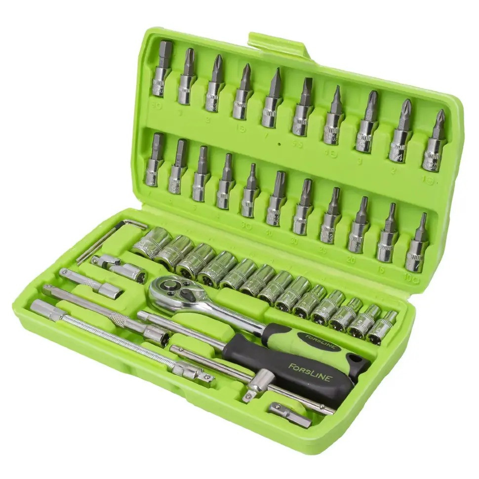 Набор инструментов 46 предметов, 1/4