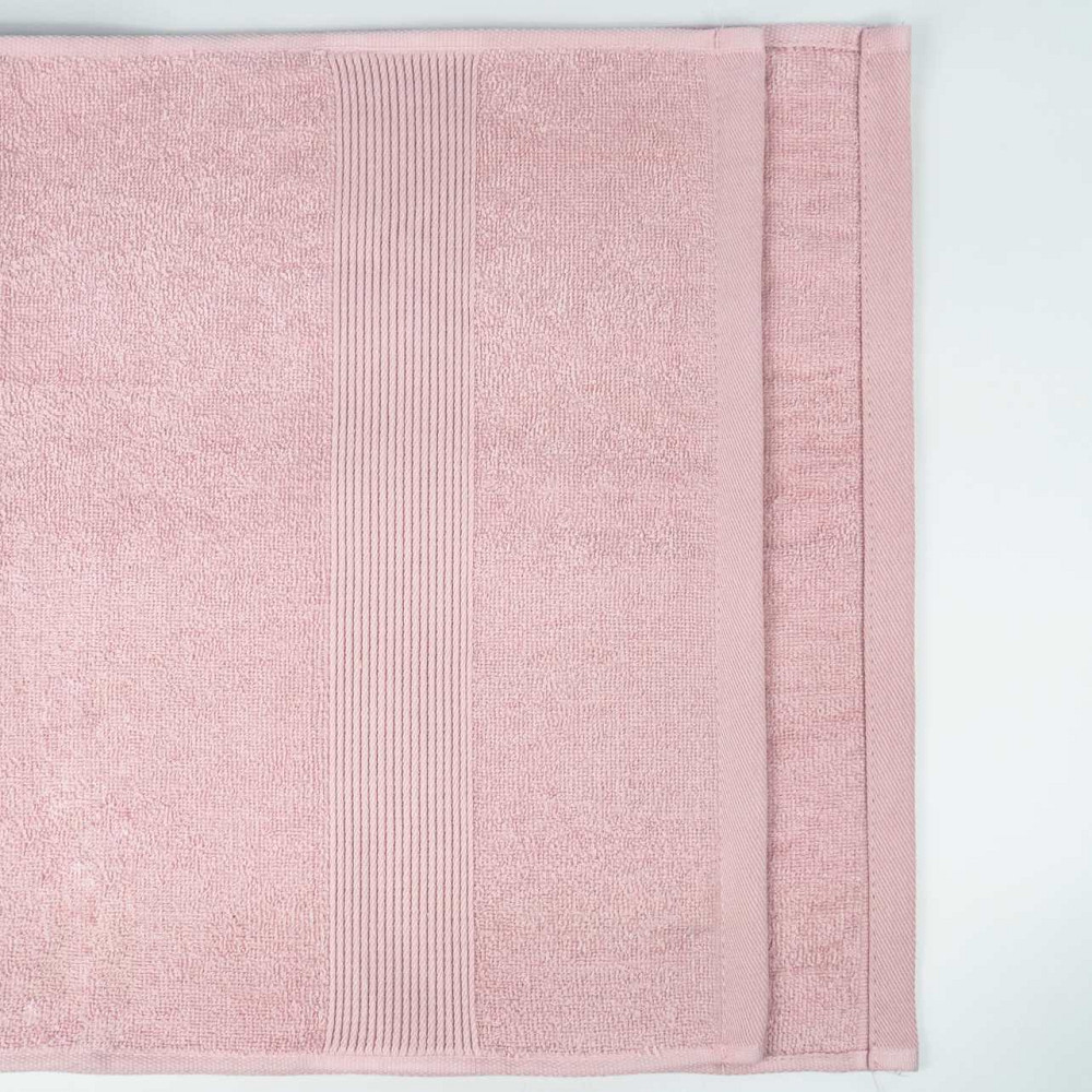 Махровий рушник середнього розміру з Бордюром GM Textile 50х90см 400г/м2 (Рожевий) Суми - фото 4
