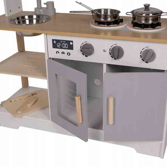 Детская игровая деревянная кухня с посудой и аксессуарами Kruzzel (21933) Нововолынск