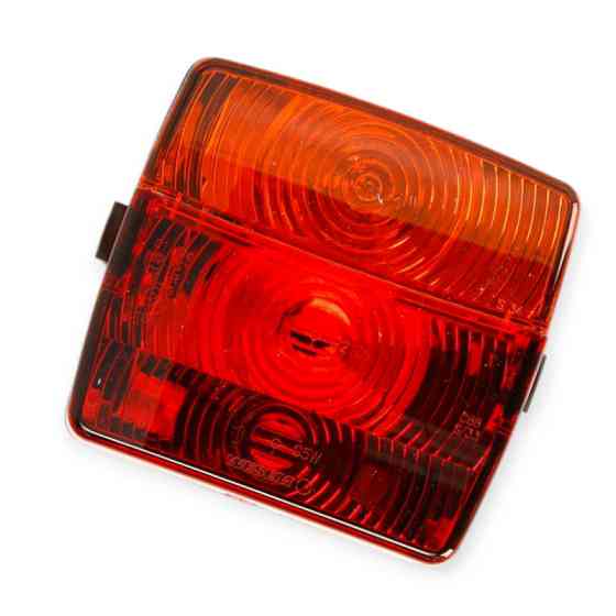 Ліхтар задній (104х99мм) 12-24V (червоний+помаранчевий повторювач) універсальний Мукачево