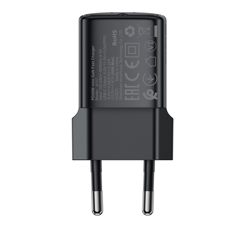 Мережевий зарядний пристрій ACEFAST A117 PD20W mini GaN USB-C fast charger Black Киев - изображение 6