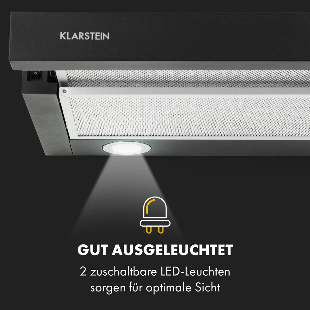 Вытяжка Viola нержавеющая сталь 59,6 см 612 м³/ч EEC A черный черный (Германия, читать описание) Ровно - изображение 5