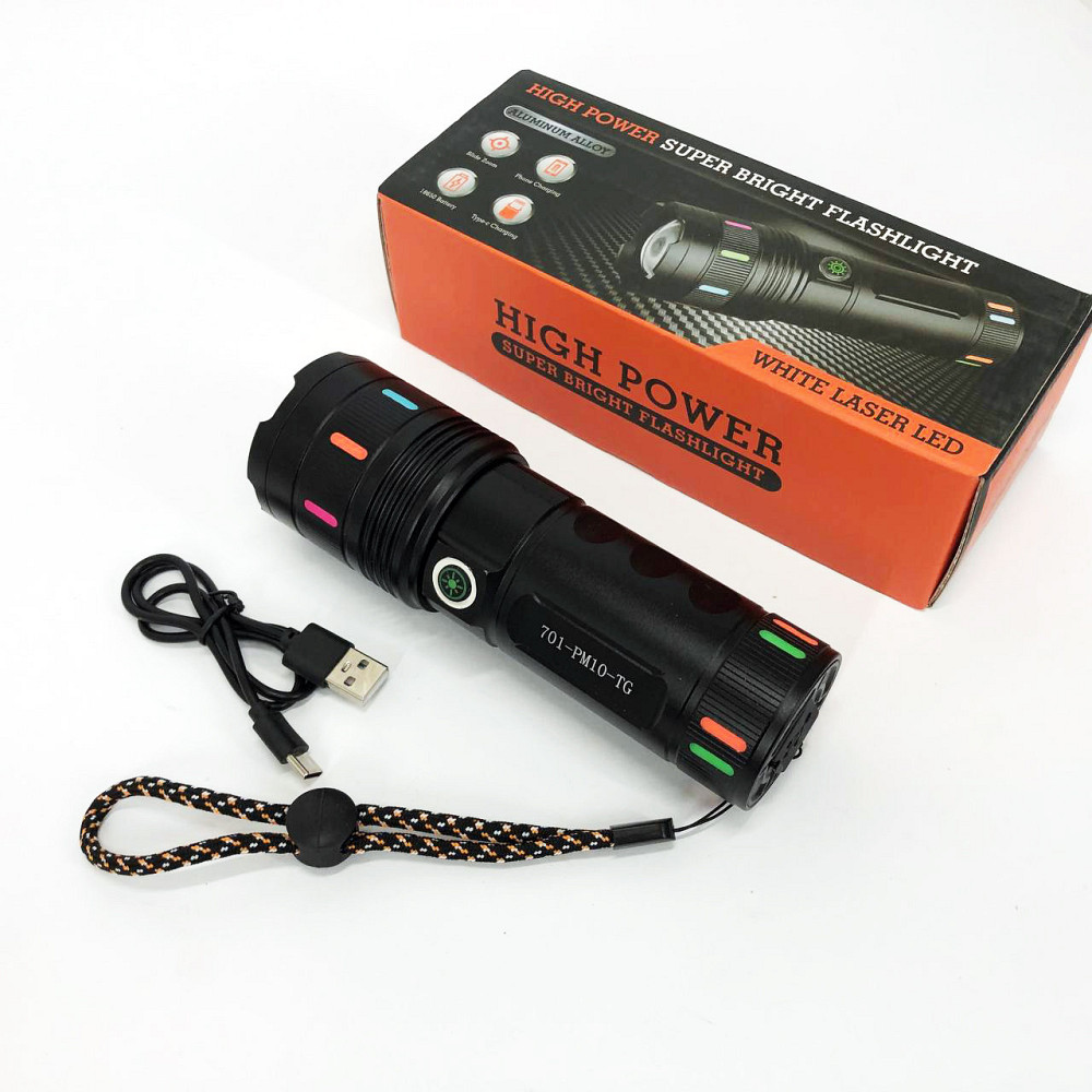 Фонарь ручной с функцией зарядки 701-PM10-TG, Профессиональный тактический фонарик EF-48 Киев - изображение 2