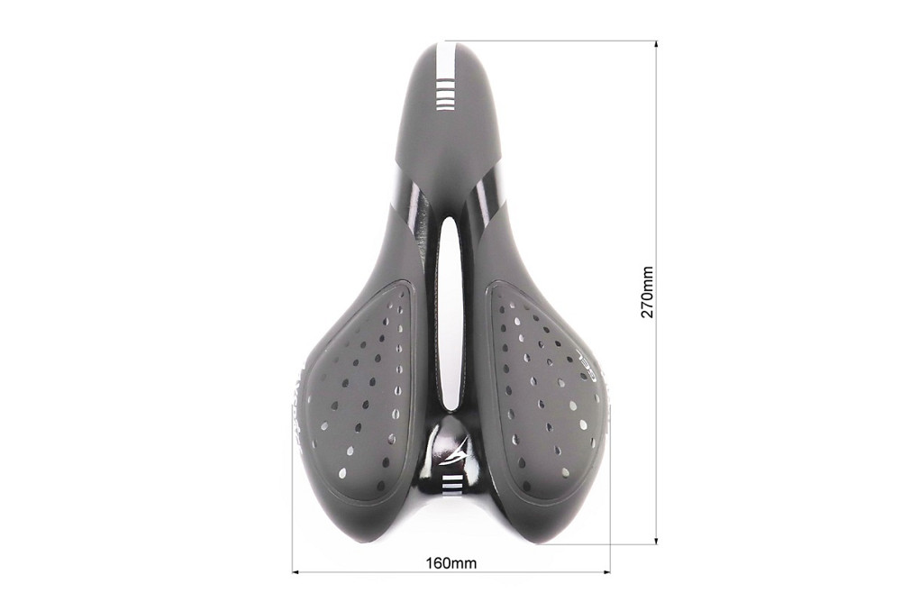 Сидіння MTB 270x160мм, чорно-сіре "GEL" Київ - фото 3