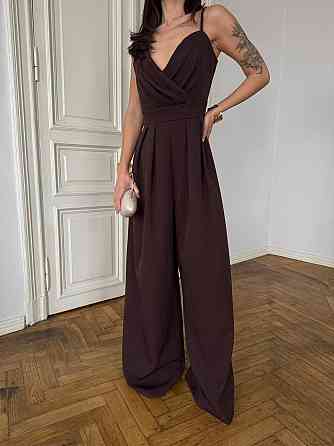 Жіночий стильний елегантний комбінезон костюмка преміум'якості Шоколад, 42 Одеса