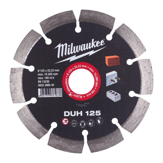 Диск алмазный MILWAUKEE DUH 125, диаметр 125мм (железобетон, кирпич) 4932399540 Киев