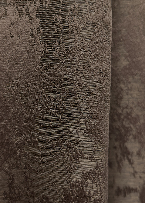 Комплект коротких штор VR-Textil Жаккард Sultan XO № 1557ш Коричневый 130х170 см 2 шт (35-0348) Киев - изображение 7