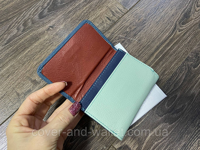 Красивый бирюзовый кошелек на магнитах небольшого размера ST Leather 403-1 Киев - изображение 3