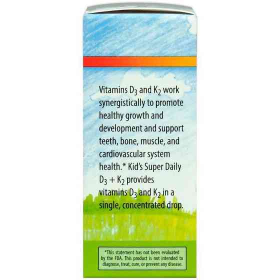 Витамины для детей D3+K2 (Kid's Super Daily D3+K2) 1000 МЕ/ 22.5 мкг 10.16 мл Киев