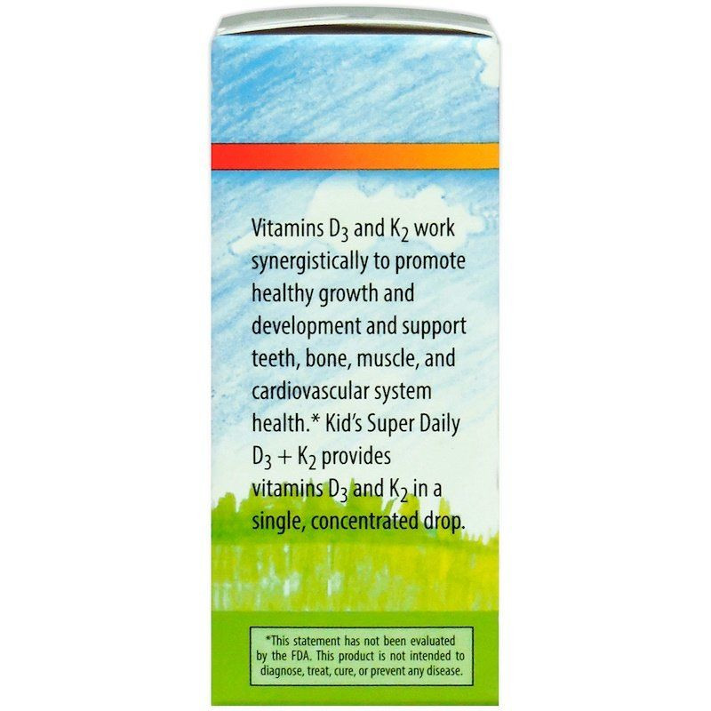 Вітаміни для дітей D3+K2 (Kid's Super Daily D3+K2) 1000 МО/22.5 мкг 10.16 мл Київ - фото 3