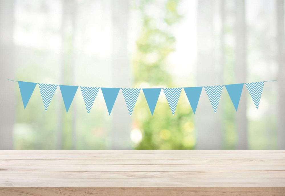 Гирлянда треугольники 4 м 18 на 13 см голубой Киев - изображение 4