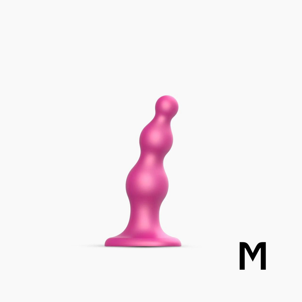 Насадка для страпона Strap-On-Me Dildo Plug Beads Framboise Metallic M Sex Aura Киев - изображение 1