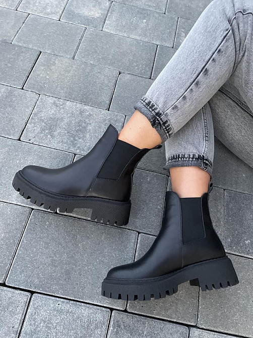 Без бренда Черевики жіночі GREMMY 604/1 чорні (зима, шкіра натуральна) (4858) 40 Коломия - фото 1