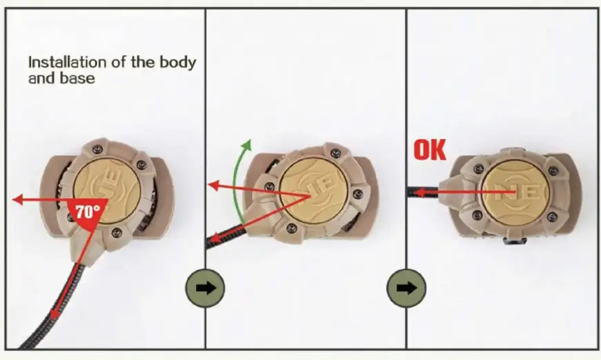 Тактический фонарь на шлем Night Evolution (белый + красный + ИК свет) Койот Винница - изображение 10
