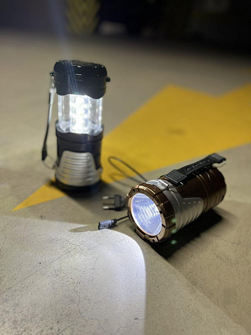 Фонарь-лампа TOPA аккумуляторный светодиодный для кемпинга с солнечной панелью 12 LED+1 W  220V Киев - изображение 2