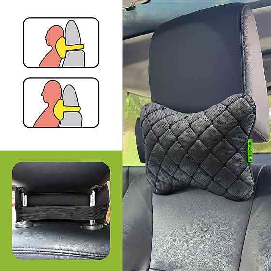 Автомобільний підголівник Comfort Trip AMF 003-1 300x220x100 з екошкіри чорний Дніпро