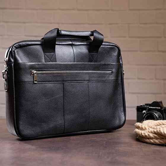 Сумка деловая мужская кожаная Vintage 14794 Черная Киев