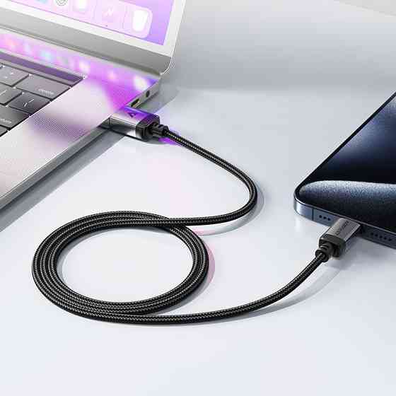Кабель ACEFAST C20-04 USB-A to USB-C aluminum alloy charging data cable Black Одеса