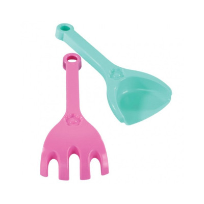 Іграшка для піску Tigres Лопатка і граблі Квіточка бірюзово-рожевий (39630) Вінниця - фото 1