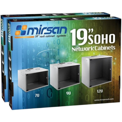 Шкаф настенный Mirsan SOHO 9U 19" 535x600 мм (MR.SOH09U60DE.02) Вінниця - фото 2