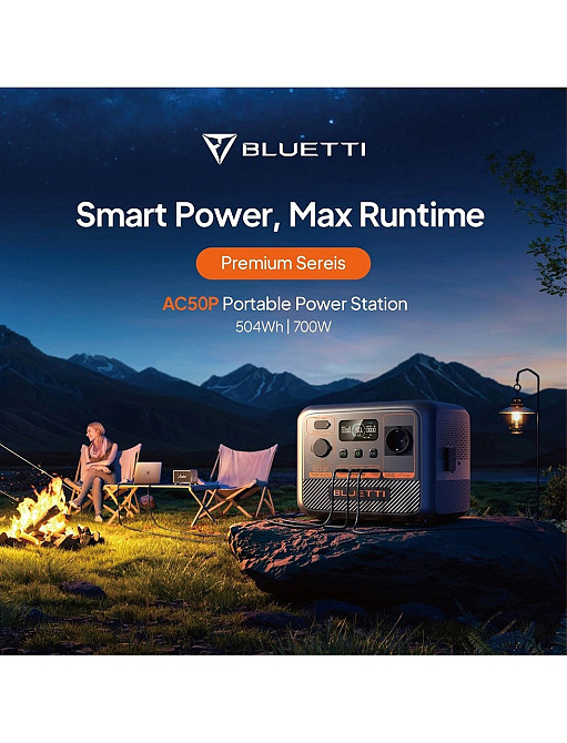 Зарядна станція Bluetti AC50P, 504Wh, 700W, LiFePO4 ( Чорний ) Харків - фото 17
