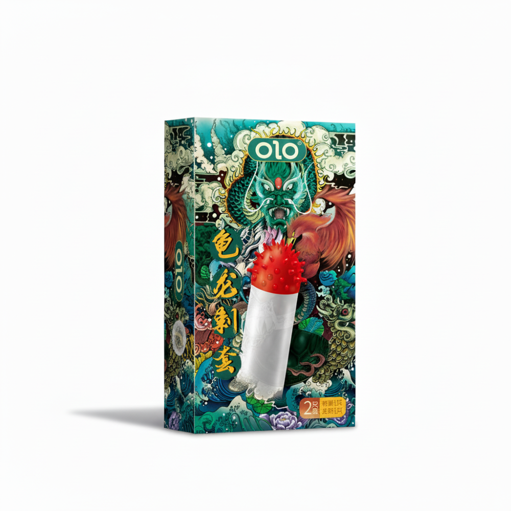 Презервативи стимулюючий з вусиками OLO Dragon з силіконовою змазкою 18 см 2 шт. Вінниця - фото 1