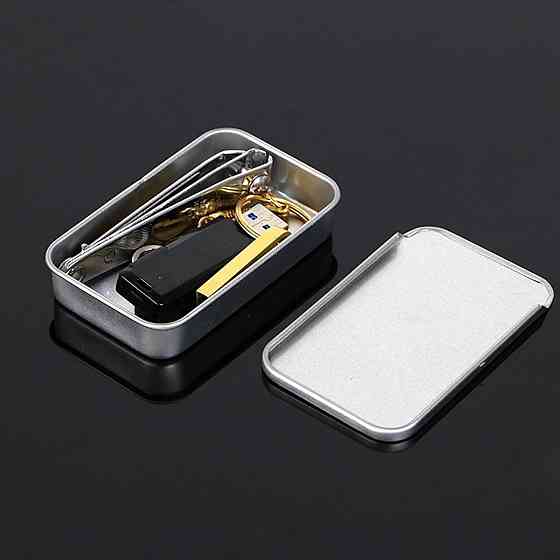 Металическая коробка DEANKEJI Small Metal Tin 60×33×11 мм серебро/золото/чёрный 9 шт с крышкой для хранения Киев