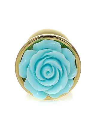 Анальная пробка Plug-Jewellery Gold PLUG ROSE- Light Blue Sex Aura Киев