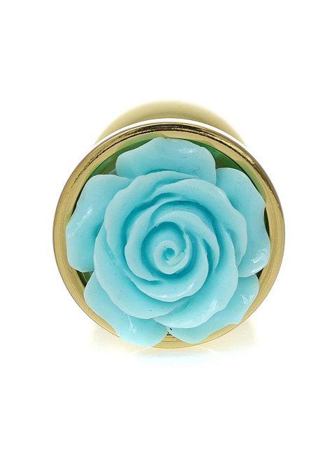 Анальная пробка Plug-Jewellery Gold PLUG ROSE- Light Blue Sex Aura Киев - изображение 2