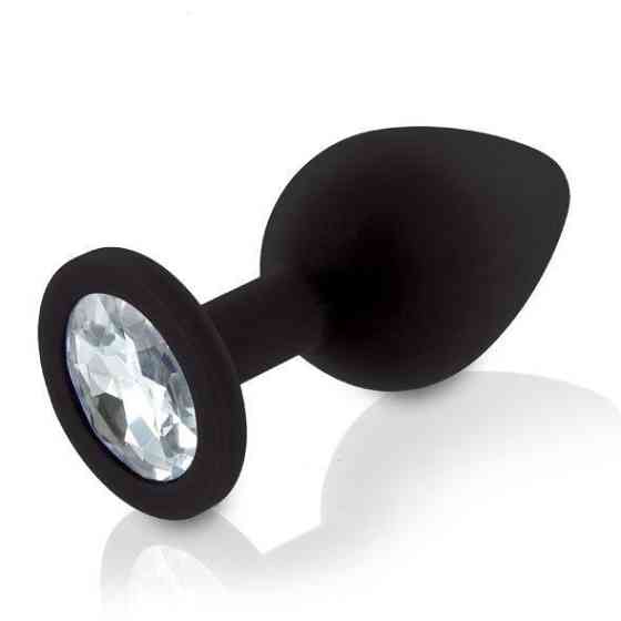 Набор анальных пробок с кристаллом Rianne S: Booty Plug Set Black, диаметр 2,7см, 3,5см, 4,1см Sex Aura Киев